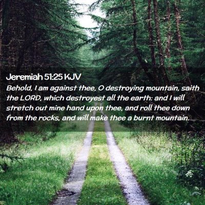 Jeremiah 51:25 KJV Free Bible Images