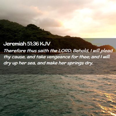 Jeremiah 51:36 KJV Free Bible Images