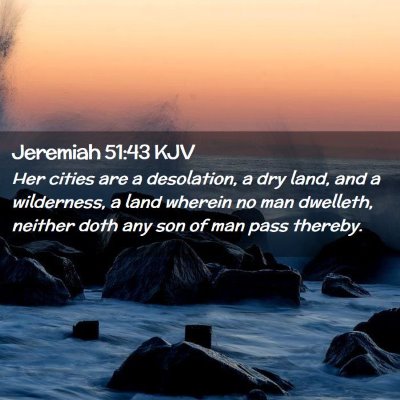 Jeremiah 51:43 KJV Free Bible Images