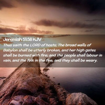 Jeremiah 51:58 KJV Free Bible Images