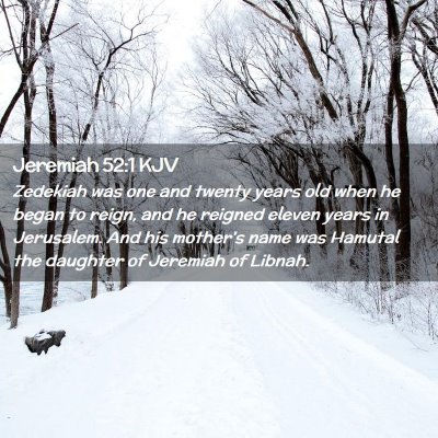 Jeremiah 52:1 KJV Free Bible Images