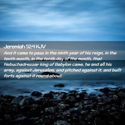 Jeremiah 52:4 KJV Free Bible Images