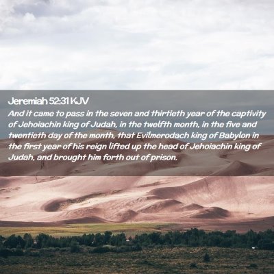 Jeremiah 52:31 KJV Free Bible Images