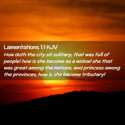 Lamentations 1:1 KJV Free Bible Images