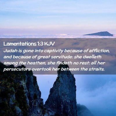 Lamentations 1:3 KJV Free Bible Images