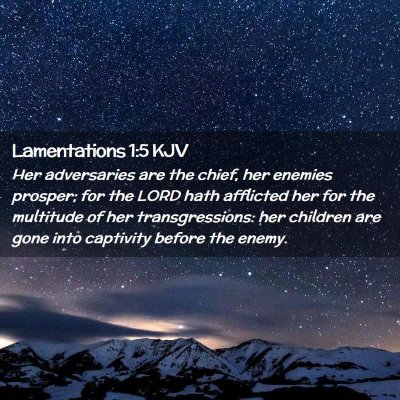 Lamentations 1:5 KJV Free Bible Images