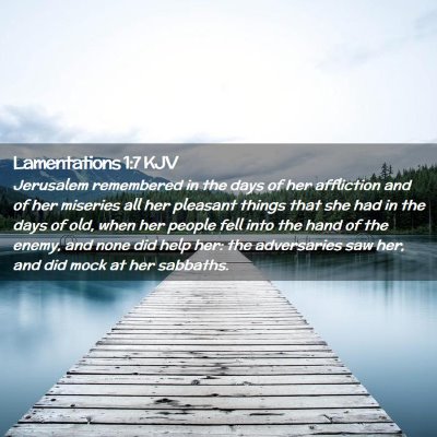 Lamentations 1:7 KJV Free Bible Images