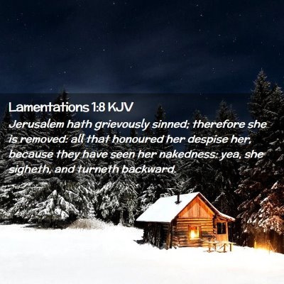 Lamentations 1:8 KJV Free Bible Images