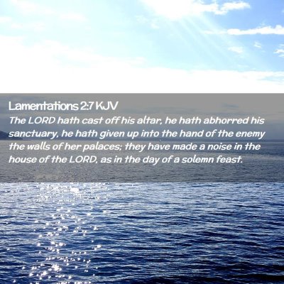 Lamentations 2:7 KJV Free Bible Images