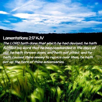 Lamentations 2:17 KJV Free Bible Images