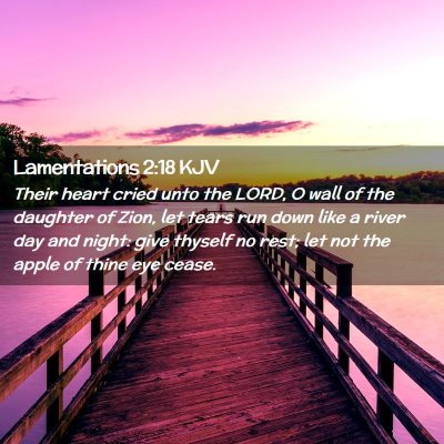 Lamentations 2:18 KJV Free Bible Images