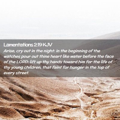 Lamentations 2:19 KJV Free Bible Images