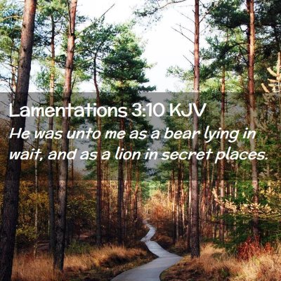 Lamentations 3:10 KJV Free Bible Images