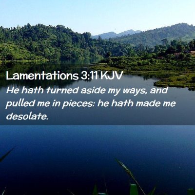 Lamentations 3:11 KJV Free Bible Images