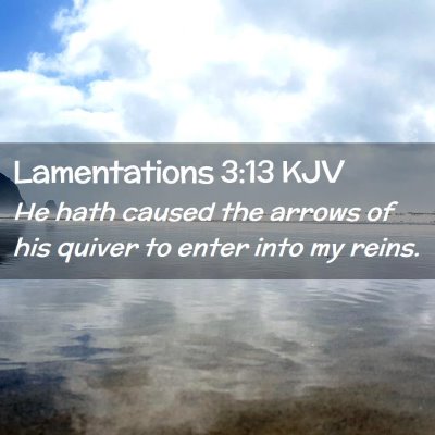 Lamentations 3:13 KJV Free Bible Images