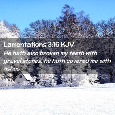 Lamentations 3:16 KJV Free Bible Images