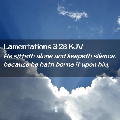 Lamentations 3:28 KJV Free Bible Images