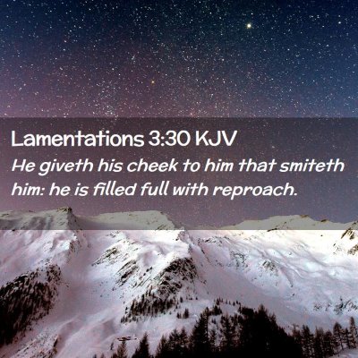 Lamentations 3:30 KJV Free Bible Images