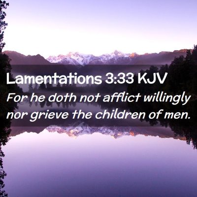 Lamentations 3:33 KJV Free Bible Images