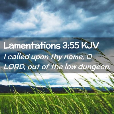 Lamentations 3:55 KJV Free Bible Images