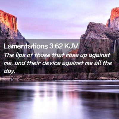 Lamentations 3:62 KJV Free Bible Images