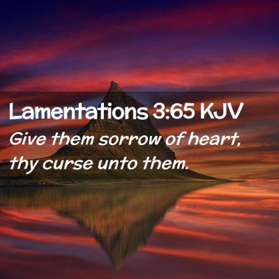 Lamentations 3:65 KJV Free Bible Images