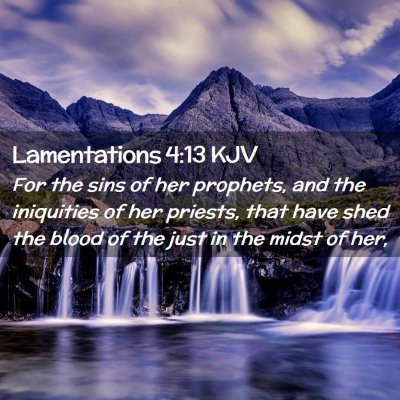 Lamentations 4:13 KJV Free Bible Images