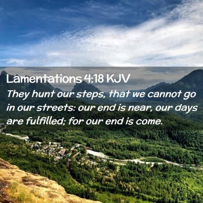 Lamentations 4:18 KJV Free Bible Images