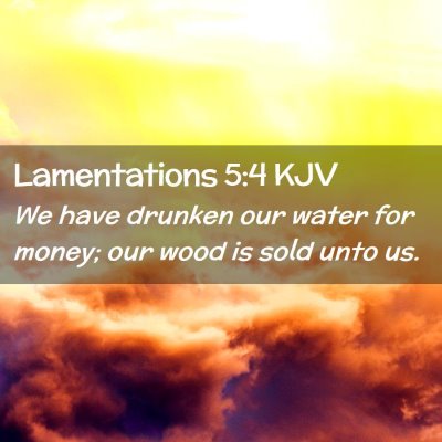 Lamentations 5:4 KJV Free Bible Images