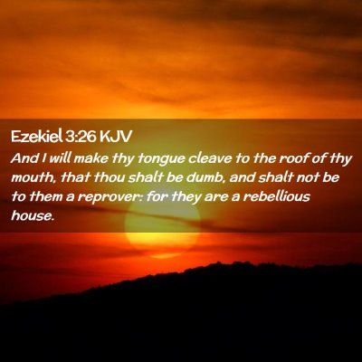 Ezekiel 3:26 KJV Free Bible Images