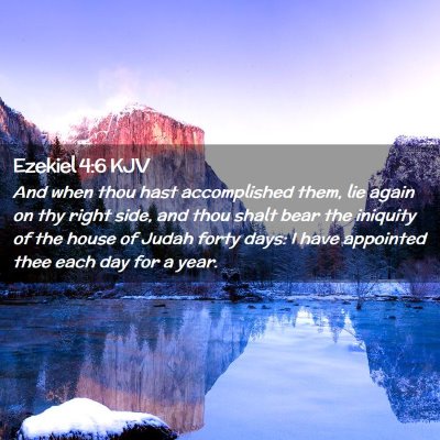 Ezekiel 4:6 KJV Free Bible Images