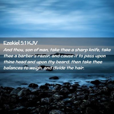 Ezekiel 5:1 KJV Free Bible Images