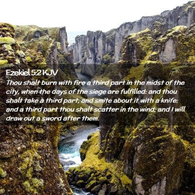 Ezekiel 5:2 KJV Free Bible Images