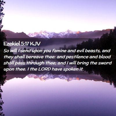 Ezekiel 5:17 KJV Free Bible Images