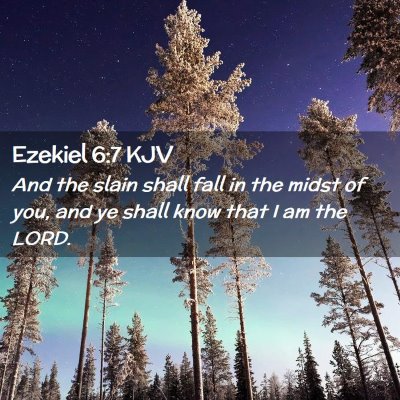 Ezekiel 6:7 KJV Free Bible Images