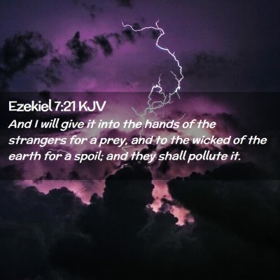 Ezekiel 7:21 KJV Free Bible Images