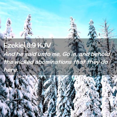 Ezekiel 8:9 KJV Free Bible Images