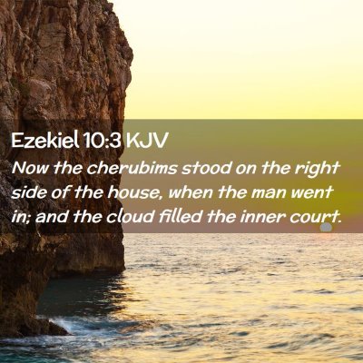 Ezekiel 10:3 KJV Free Bible Images