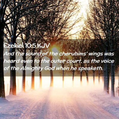 Ezekiel 10:5 KJV Free Bible Images