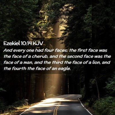 Ezekiel 10:14 KJV Free Bible Images