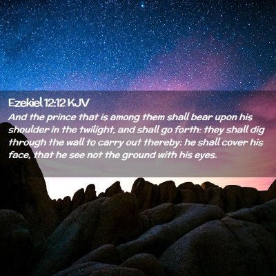 Ezekiel 12:12 KJV Free Bible Images