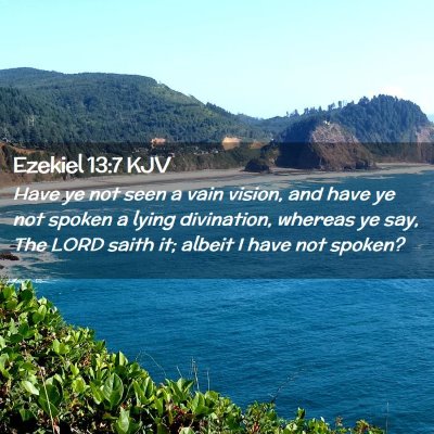 Ezekiel 13:7 KJV Free Bible Images