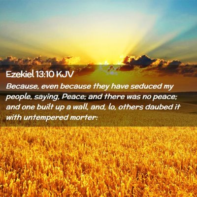 Ezekiel 13:10 KJV Free Bible Images