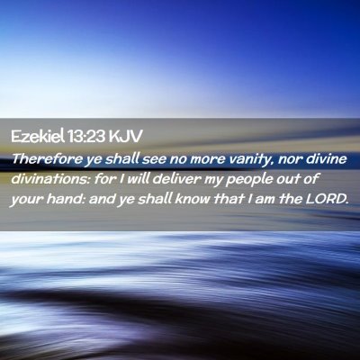 Ezekiel 13:23 KJV Free Bible Images