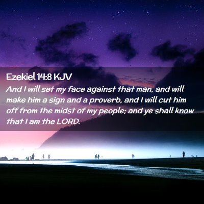 Ezekiel 14:8 KJV Free Bible Images