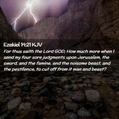 Ezekiel 14:21 KJV Free Bible Images