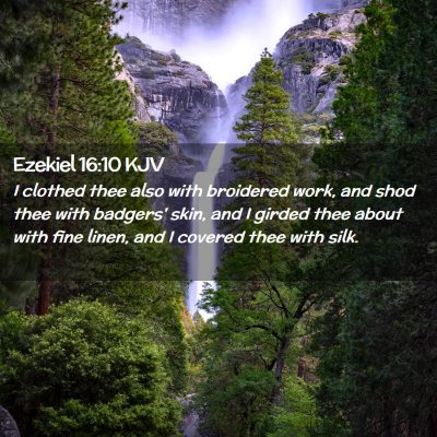 Ezekiel 16:10 KJV Free Bible Images