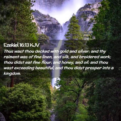 Ezekiel 16:13 KJV Free Bible Images