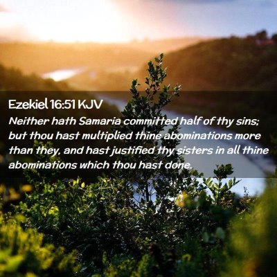 Ezekiel 16:51 KJV Free Bible Images