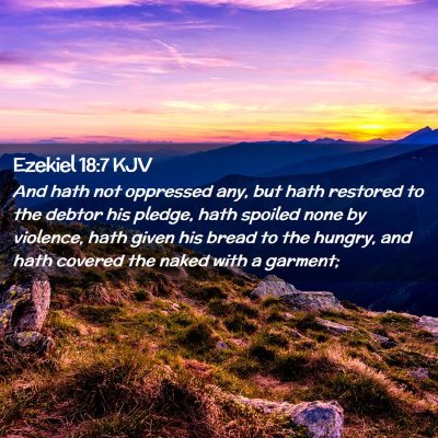 Ezekiel 18:7 KJV Free Bible Images